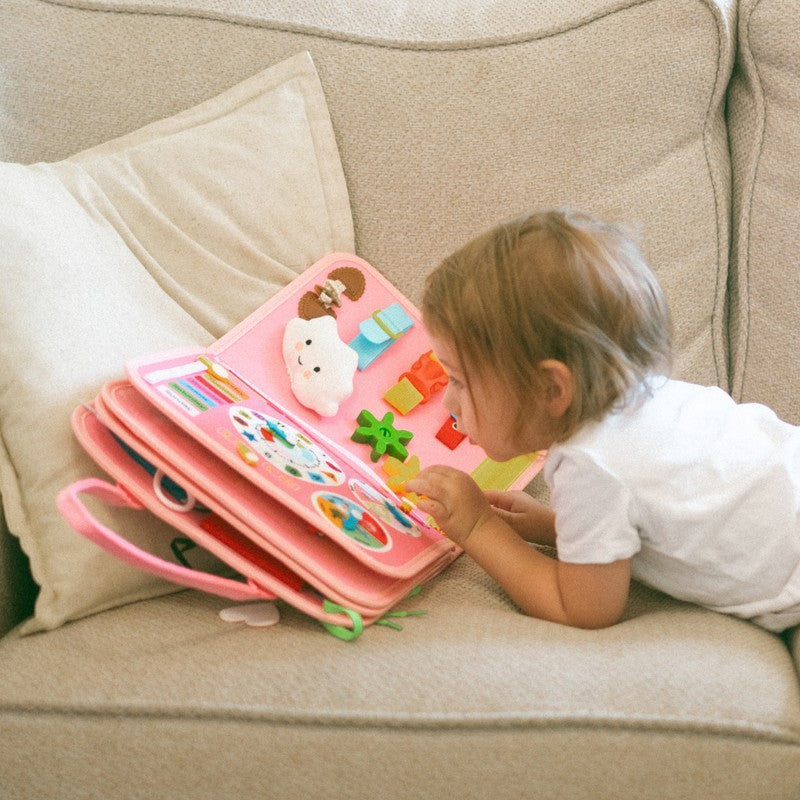Montessori Busy Board - Foldable with Multiple Activity Panels