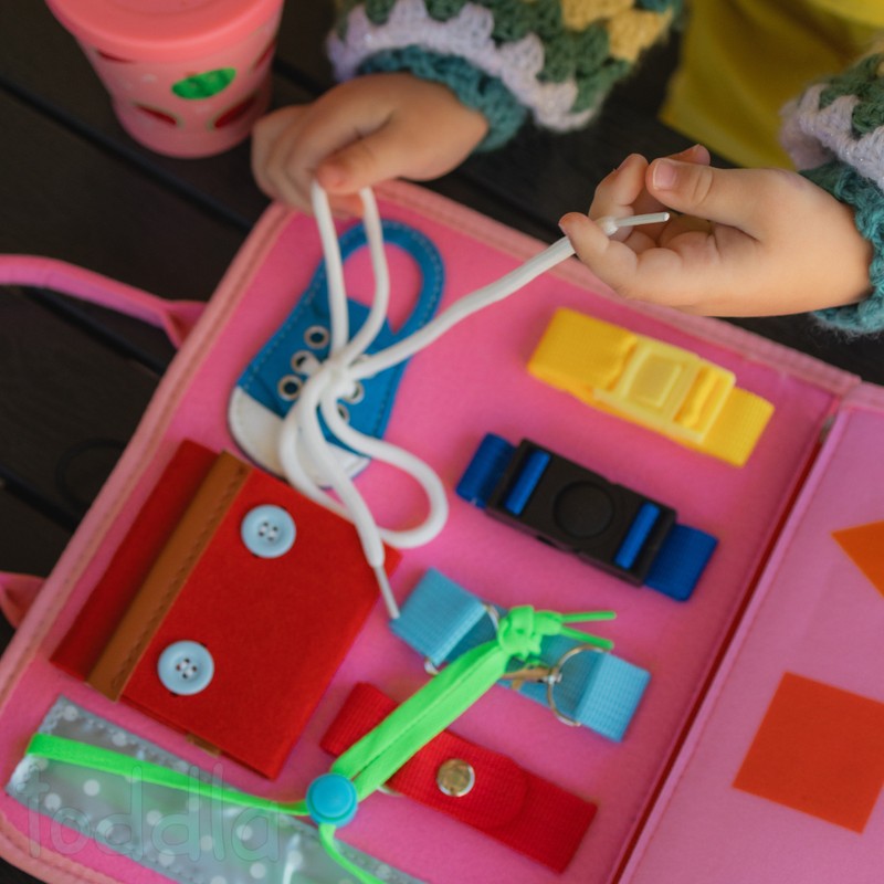 Montessori Busy Board - Foldable with Multiple Activity Panels