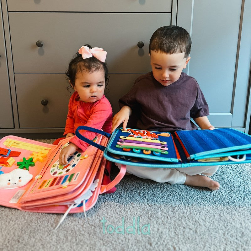 Montessori Busy Board - Foldable with Multiple Activity Panels