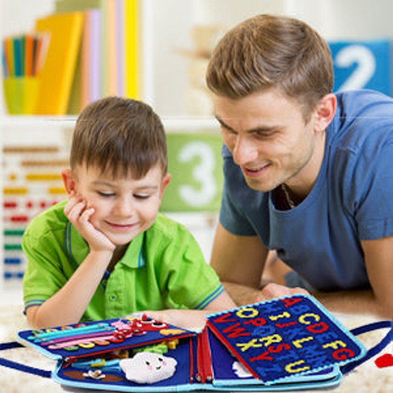 Montessori Busy Board - Upgraded Edition with Multiple Activities