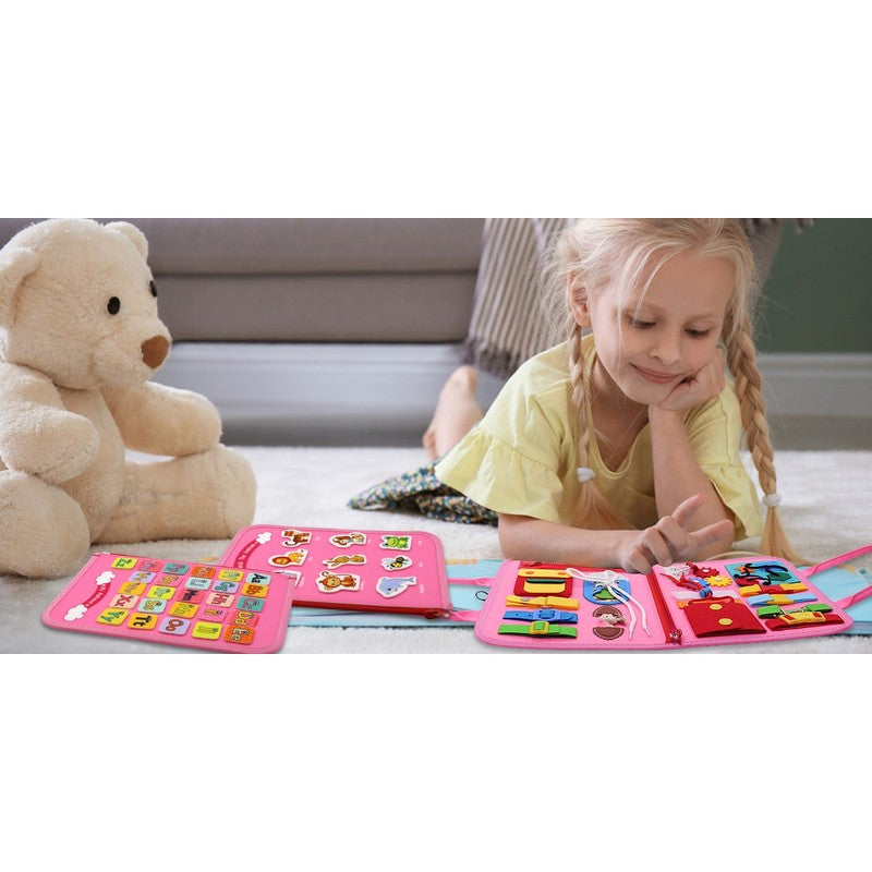 Montessori Busy Board - Upgraded Edition with Multiple Activities