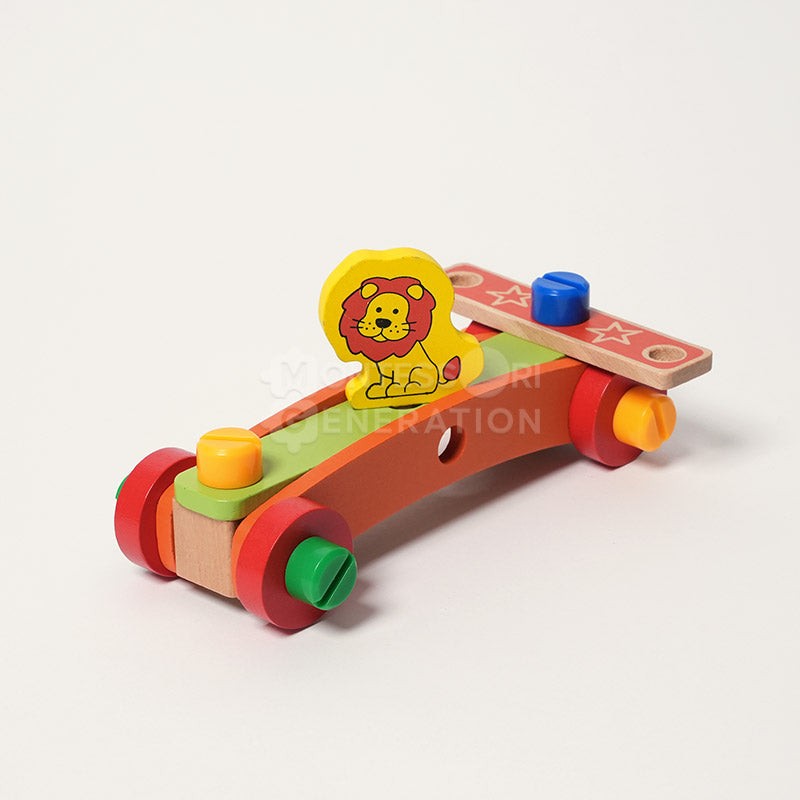 Montessori DIY Wooden Toy Set - Buildable Chair with Toy Tools