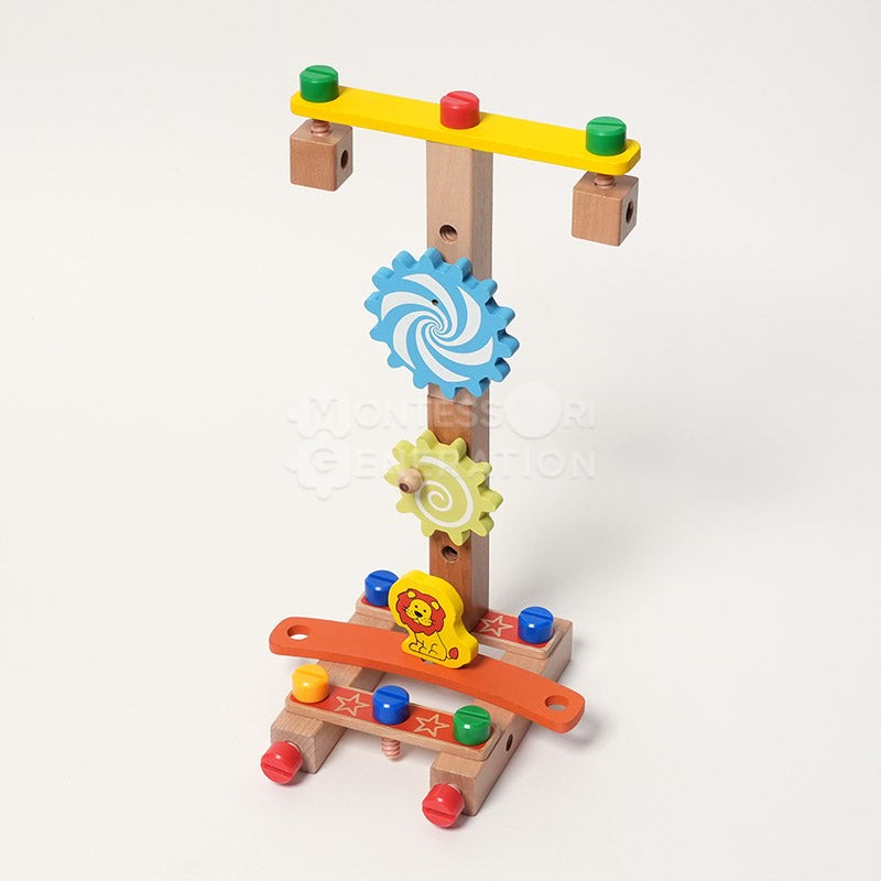 Montessori DIY Wooden Toy Set - Buildable Chair with Toy Tools