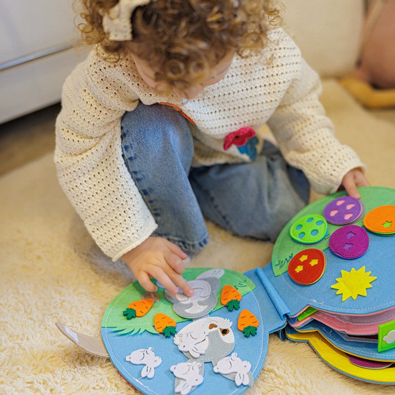 Montessori Felt Activity Book - Multiple Color Variants