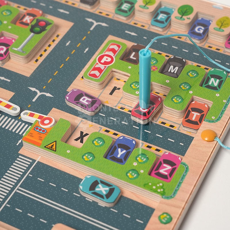 Montessori Magnetic Alphabet Maze Board - Educational Toy for Toddlers