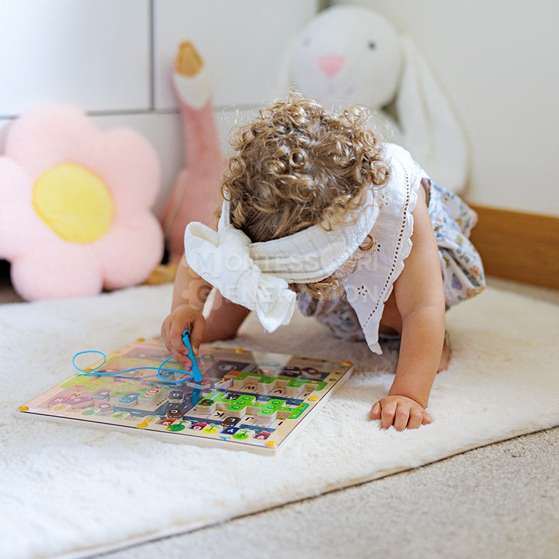 Montessori Magnetic Alphabet Maze Board - Educational Toy for Toddlers