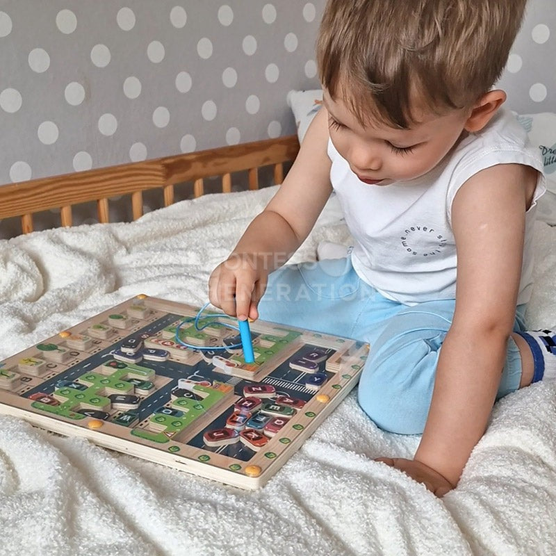 Montessori Magnetic Alphabet Maze Board - Educational Toy for Toddlers