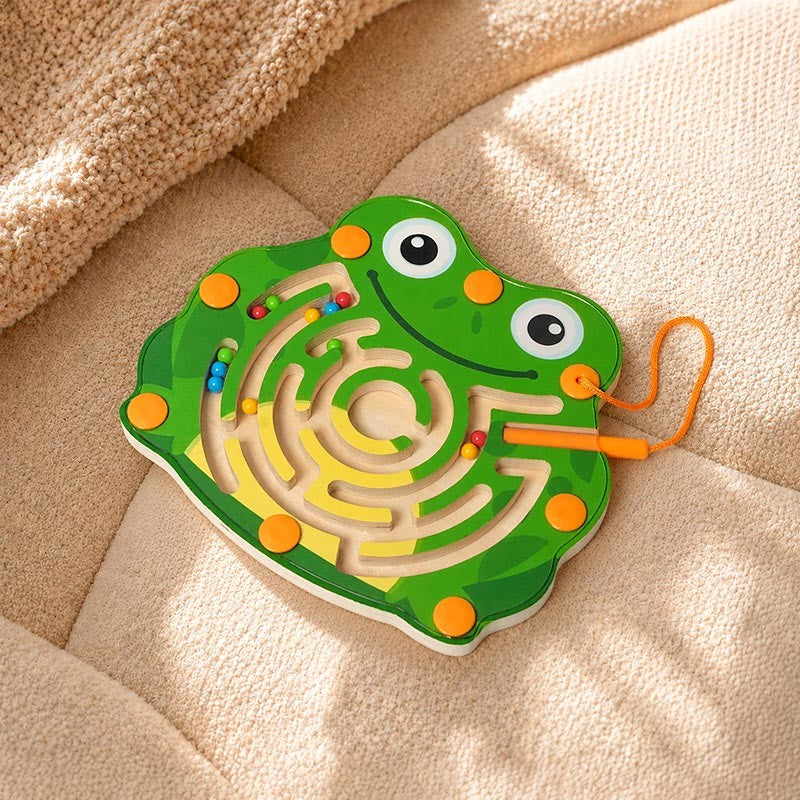 Montessori Magnetic Maze Toy - Wooden Educational Board