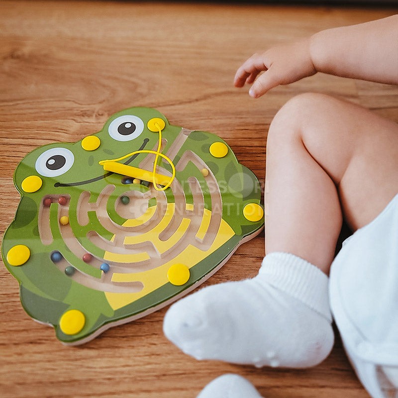 Montessori Magnetic Maze Toy - Wooden Educational Board