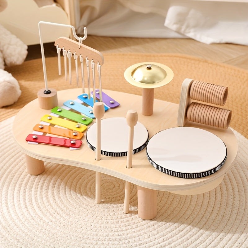 Montessori Music Table - Wooden Musical Instrument Set