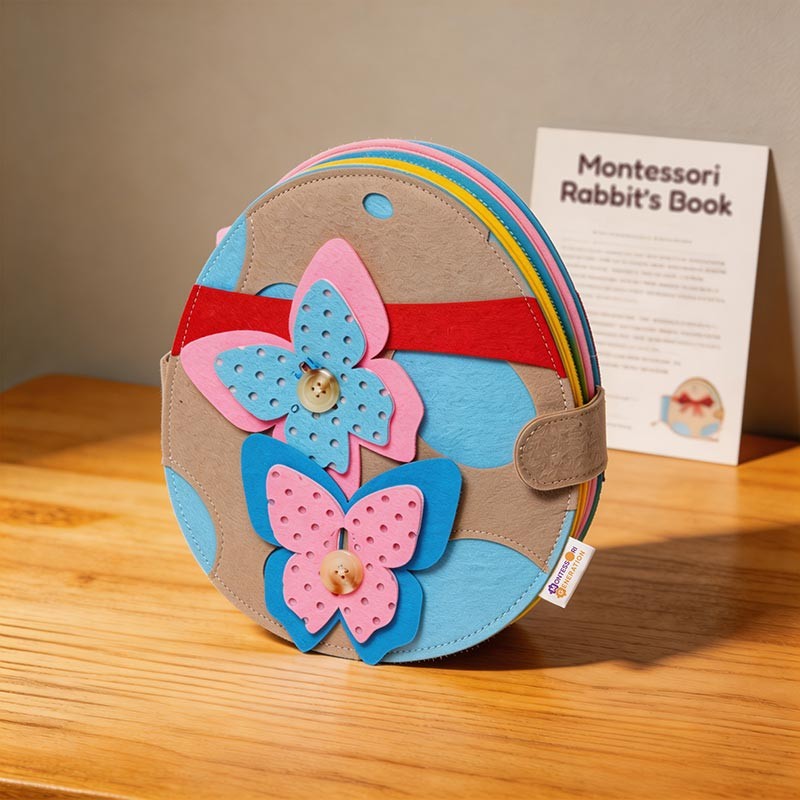 Montessori Quiet Book - Interactive Activity Pages with Finger Puppets