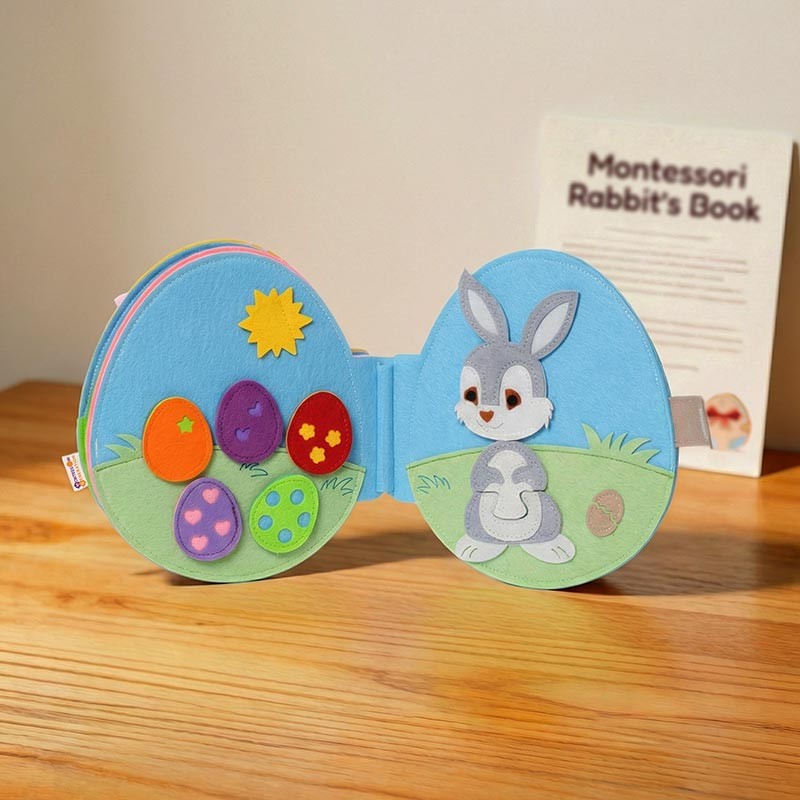 Montessori Quiet Book - Interactive Activity Pages with Finger Puppets