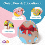 Montessori Quiet Book - Interactive Activity Pages with Finger Puppets