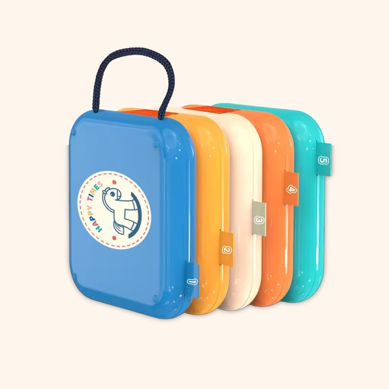 Montessori Sensory Activity Toy - 7-in-1 Fold-Out Panels with Braided Handle