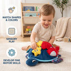 Montessori Sensory Activity Toy - Turtle Shape with Removable Sea Creature Figures