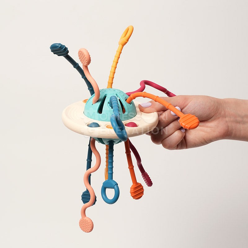 Montessori Sensory Pulling Toy - Teething Toy for Babies
