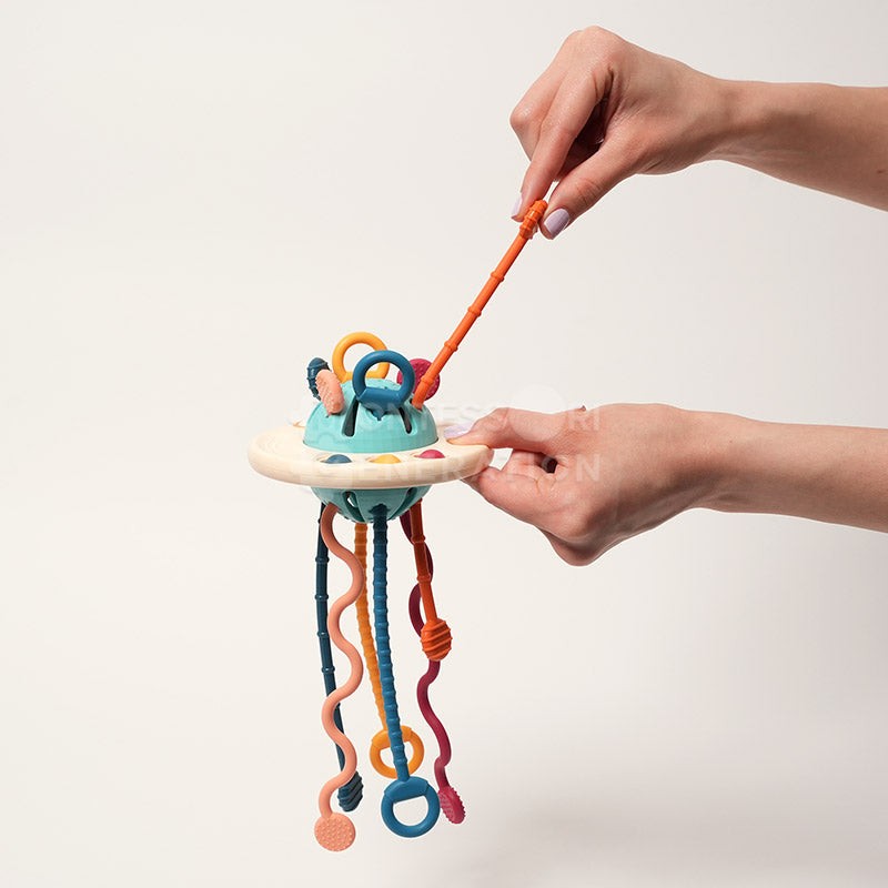 Montessori Sensory Pulling Toy - Teething Toy for Babies