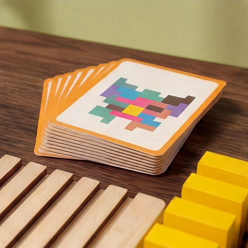 Montessori Shape-Fitting Puzzle Set - Wooden Brain Block Toy