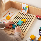 Montessori Shape-Fitting Puzzle Set - Wooden Brain Block Toy