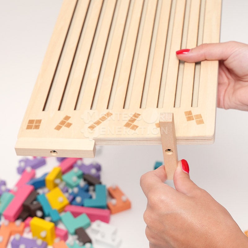 Montessori Shape-Fitting Puzzle Set - Wooden Brain Block Toy