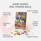 Montessori Shape-Fitting Puzzle Set - Wooden Brain Block Toy