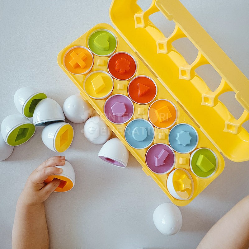 Montessori Shape-Matching Egg Toy Set for Toddlers