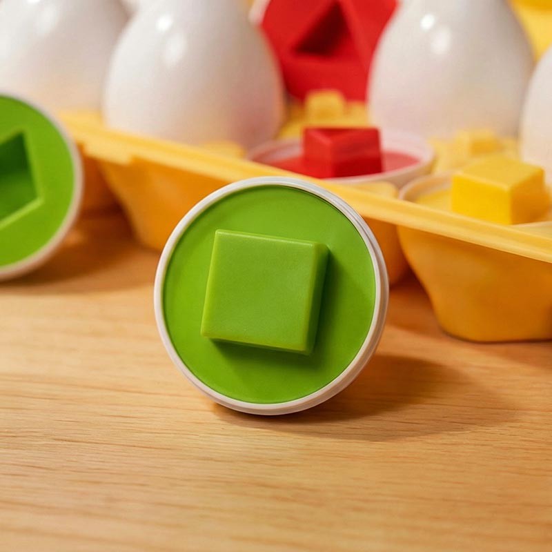 Montessori Shape-Matching Egg Toy Set for Toddlers