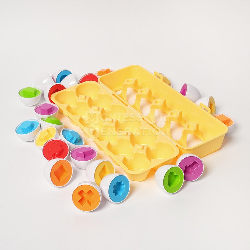 Montessori Shape-Matching Egg Toy Set for Toddlers