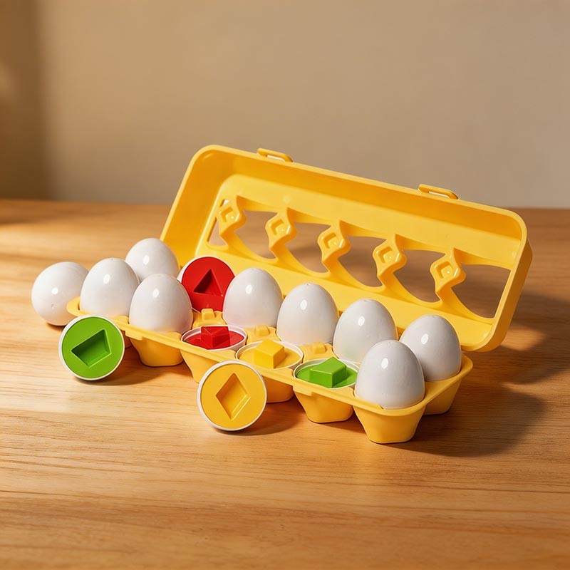 Montessori Shape-Matching Egg Toy Set for Toddlers