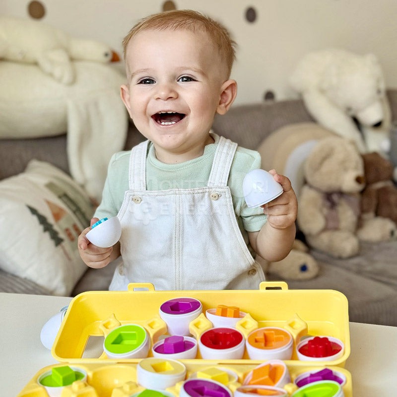 Montessori Shape-Matching Egg Toy Set for Toddlers