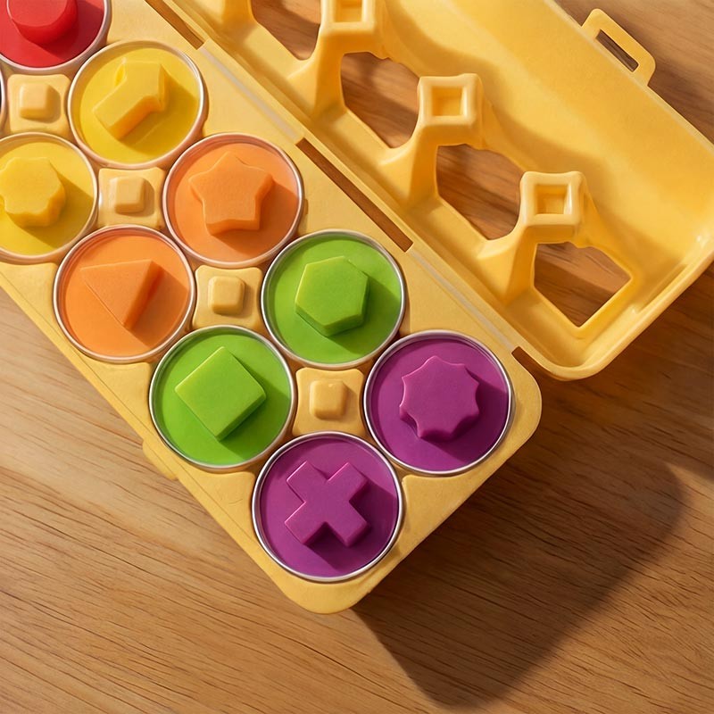 Montessori Shape-Matching Egg Toy Set for Toddlers