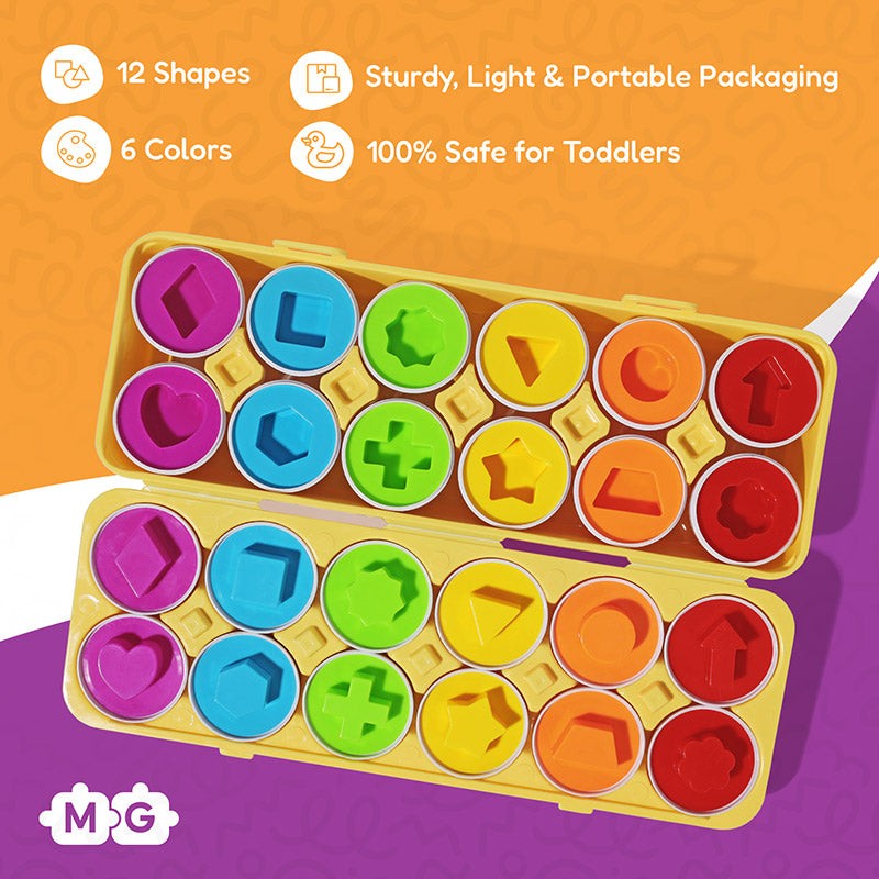Montessori Shape-Matching Egg Toy Set for Toddlers