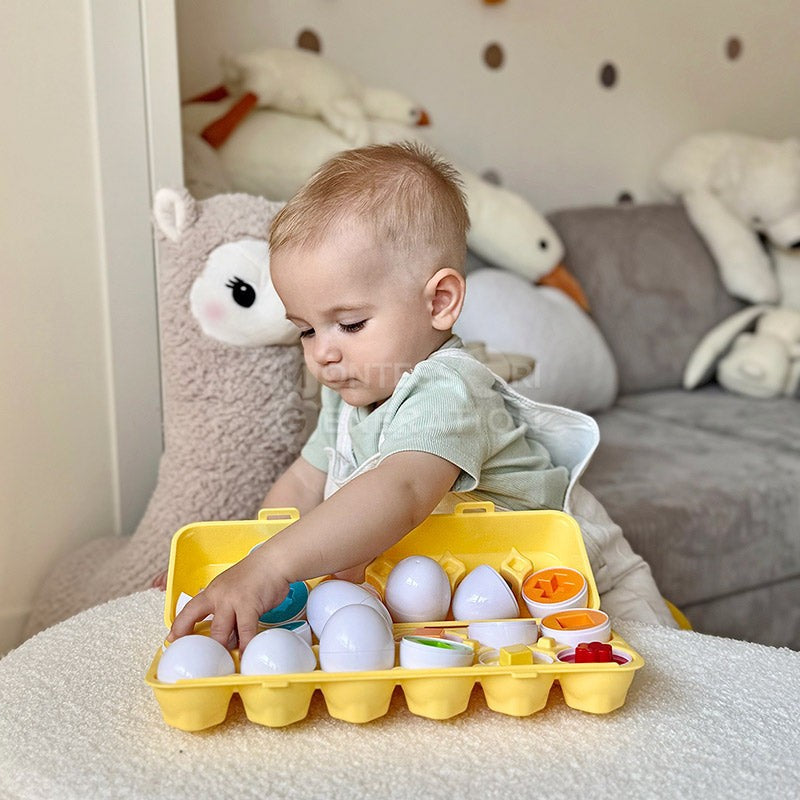 Montessori Shape-Matching Egg Toy Set for Toddlers