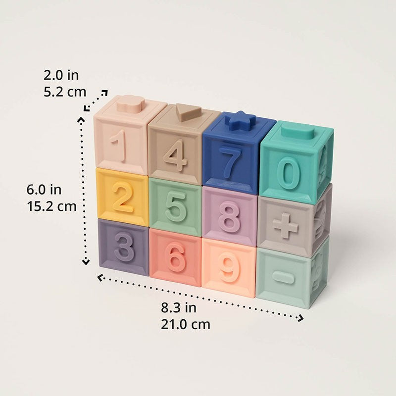 Montessori Silicone Squeaky Block Set - Sensory Exploration