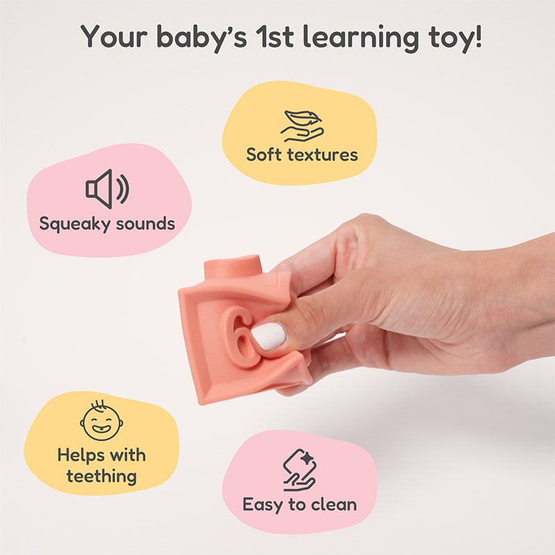 Montessori Silicone Squeaky Block Set - Sensory Exploration