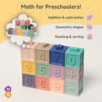 Montessori Silicone Squeaky Block Set - Sensory Exploration