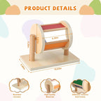 Montessori Spinning Drum Toy - Rotating Stand