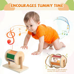 Montessori Spinning Drum Toy - Rotating Stand