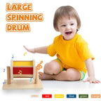 Montessori Spinning Drum Toy - Rotating Stand