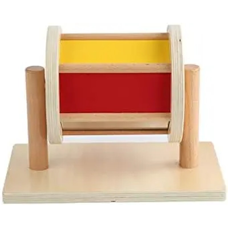 Montessori Spinning Drum Toy - Rotating Stand