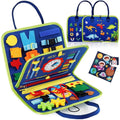 Montessori Toddler Busy Board - 7-in-1 Learning Activities
