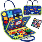 Montessori Toddler Busy Board - 7-in-1 Learning Activities