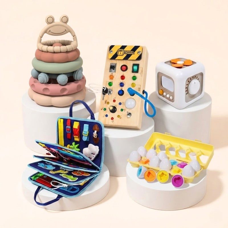 Montessori Toy Bundle - 5-Piece Set for Ages 6 Months to 4 Years