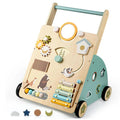 Montessori Wooden Baby Push Walker with Activity Center
