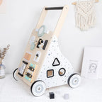 Montessori Wooden Baby Walker - Multifunctional Activity Board