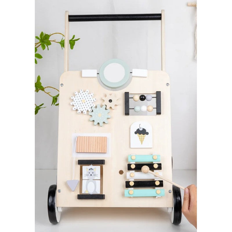 Montessori Wooden Baby Walker - Multifunctional Activity Board