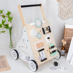 Montessori Wooden Baby Walker - Multifunctional Activity Board