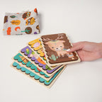 Montessori Wooden Double-Sided Puzzle Set for Toddlers