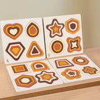 Montessori Wooden Geometric Shape Puzzle - Nesting Ring Pieces