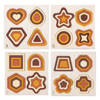 Montessori Wooden Geometric Shape Puzzle - Nesting Ring Pieces